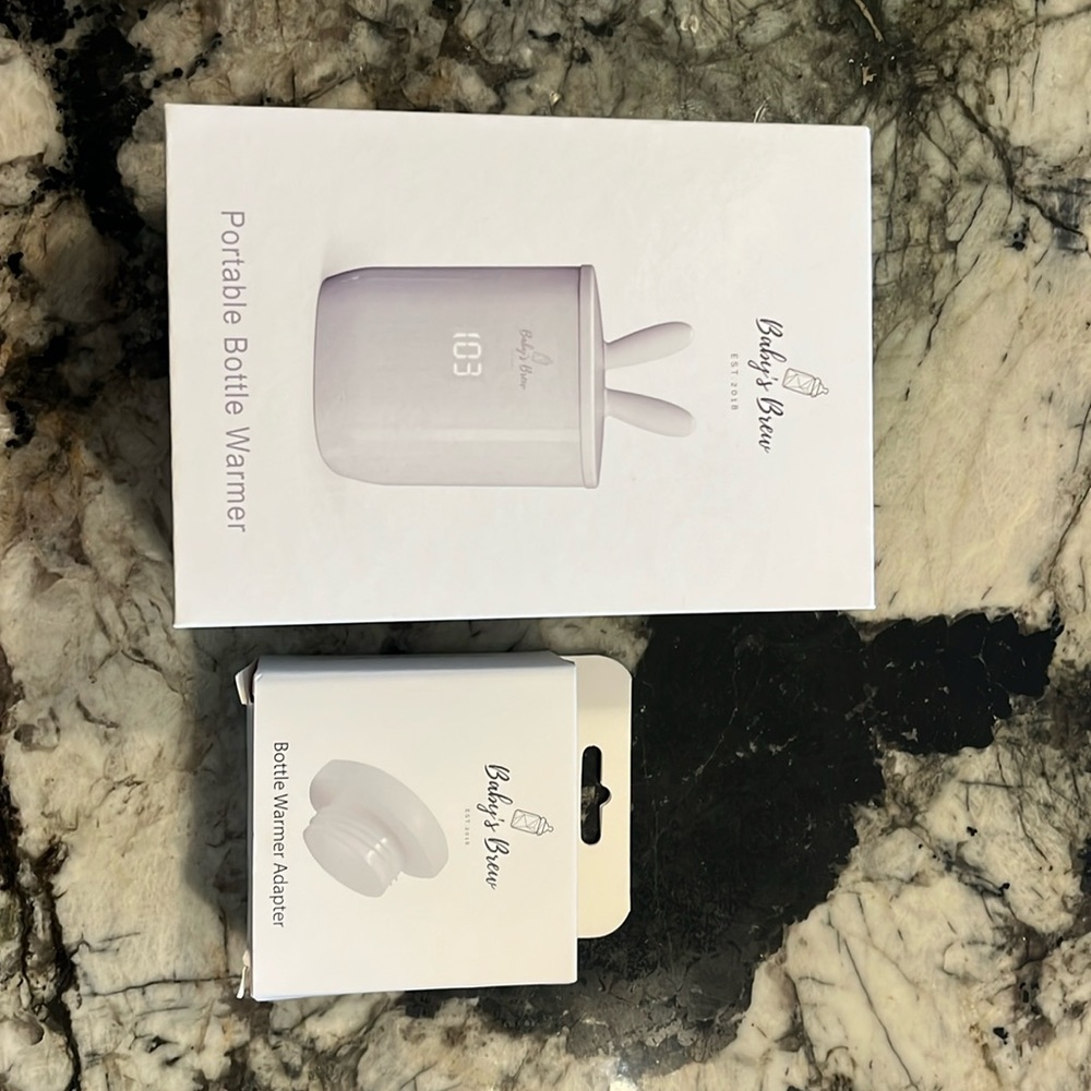 NWT: Baby’s Brew Portable Bottle Warmer and Adapater